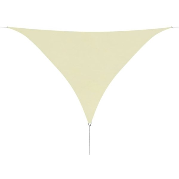 Berkfield Sunshade Sail Oxford Fabric Triangular 5x5x5 m Cream