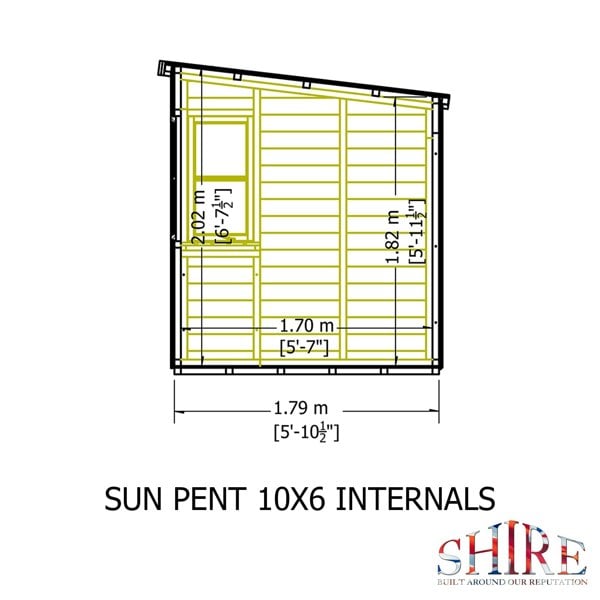 8x6 Sun Pent Potting Shed - Best Shed