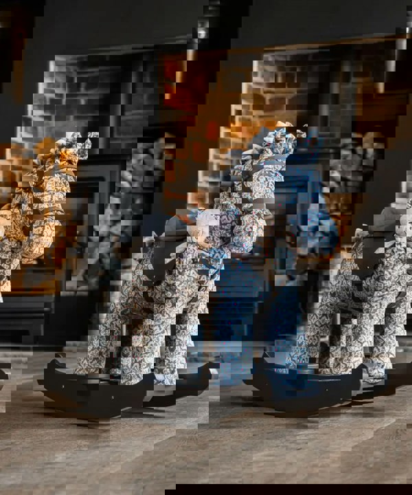 louie & duke rockinghorse in house 