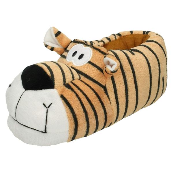 Spot On Unisex Spot On Flat Novelty Tiger Slippers X2074