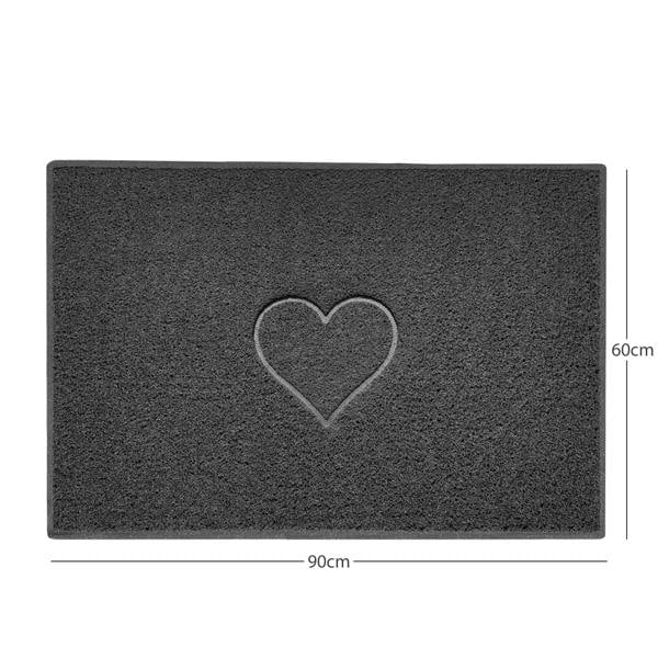 Nicoman "Heart" Embossed Loofah Textured Spaghetti Door Mat