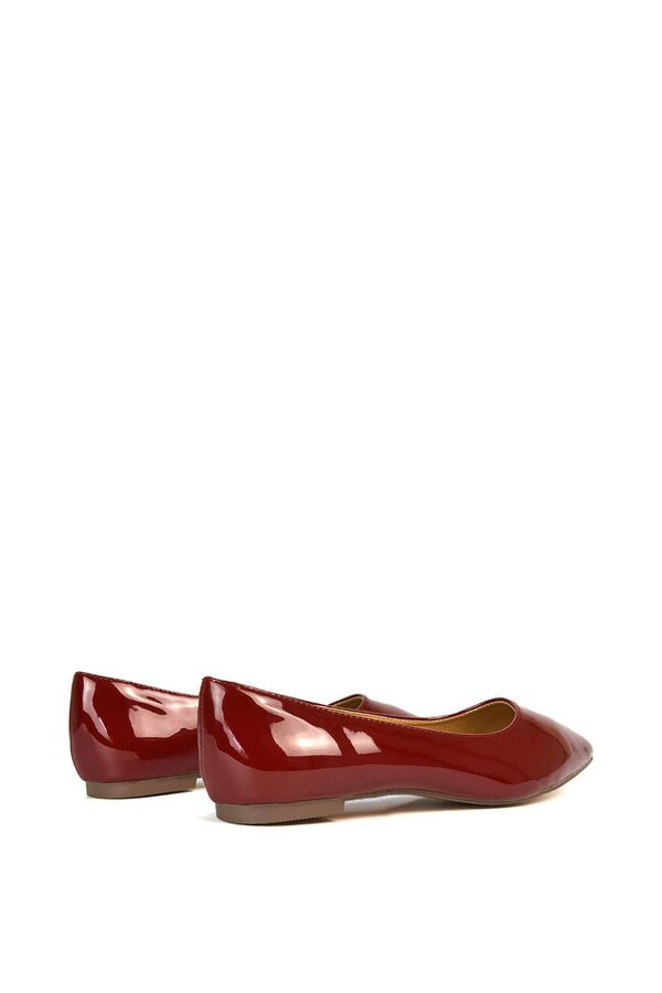 XY LONDON Slip on Pointed Toe Flat Ballerina Pump Shoes
