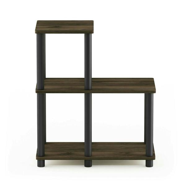 WALPLUS Versatile Turn-N-Tube Accent Decorative Shelf, Columbia Walnut/Black for Entryway
