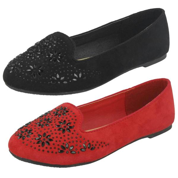 Spot On Girls Spot On Flat Slipper Cut Ballerinas H2441