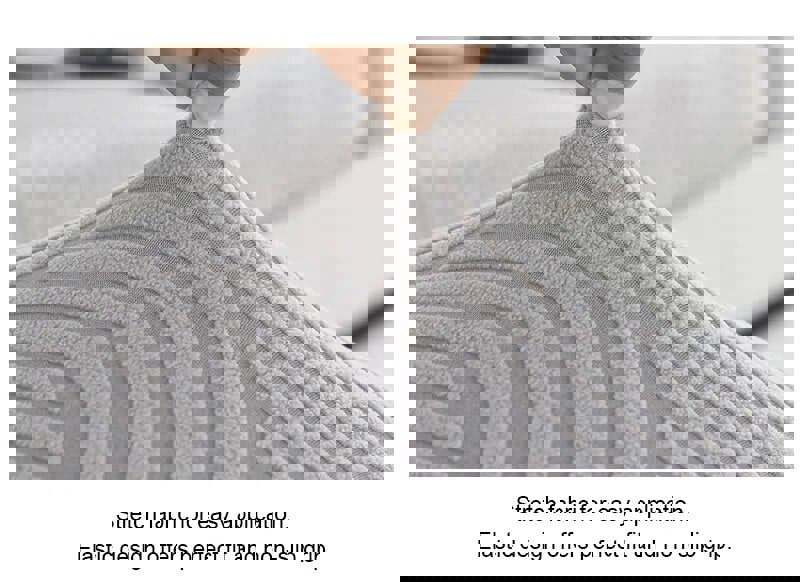 Anyseat Cypress Green Knitted Design Elastic Chair Cover for Dining Room