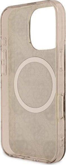 Guess IML Peony On 4G Background Case with MagSafe for iPhone 16 Pro Max 6.9" Brown - GUHMP16XH4PYEEW