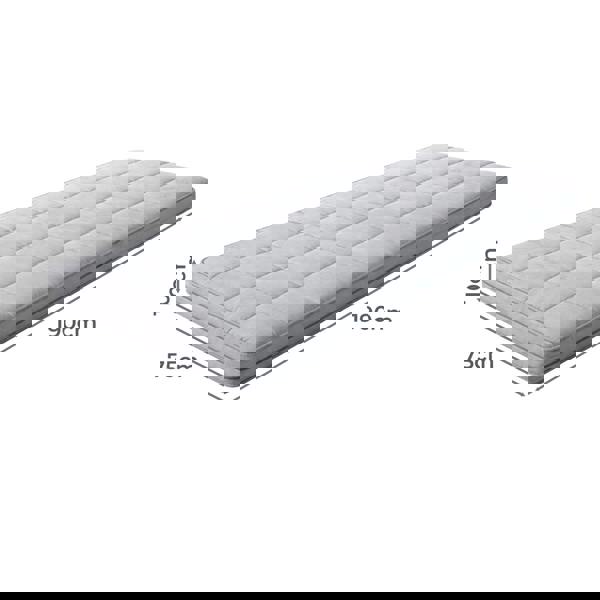 Lavio Folding Floor Mattress Bed Topper Single 10cm Roll Up for Caravan Camper