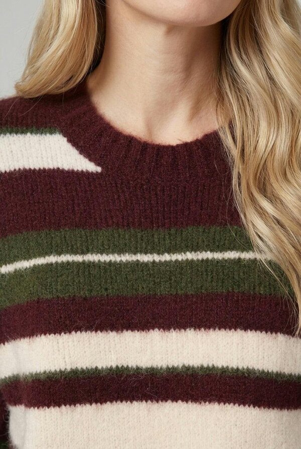 Izabel London Striped Drop Shoulder Jumper
