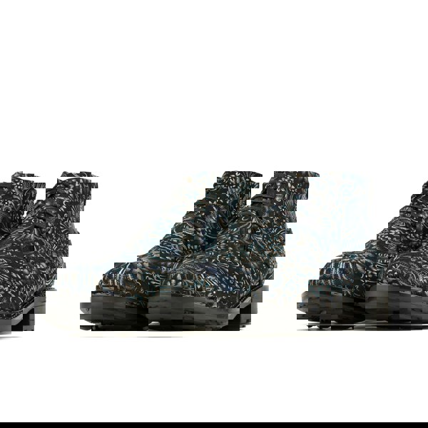 Embassy London Laviva - Black & Floral - Women's round toe wide fitted ankle boot In nubuck leather