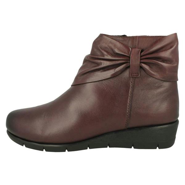 Padders Ladies Padders Bow Detailed Ankle Boots Cedar