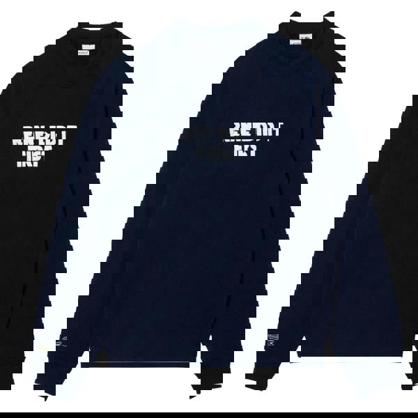 Lacoste Mens Rene Did It First Crew Neck Relaxed Fit Sweatshirt - Navy - 