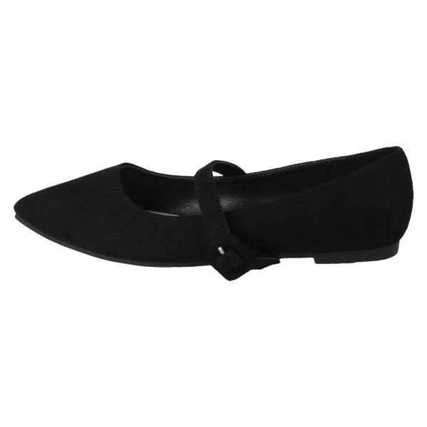 Savannah Ladies Savannah Pointed Toe Buckle Fastening Flat Smart Shoes F80586