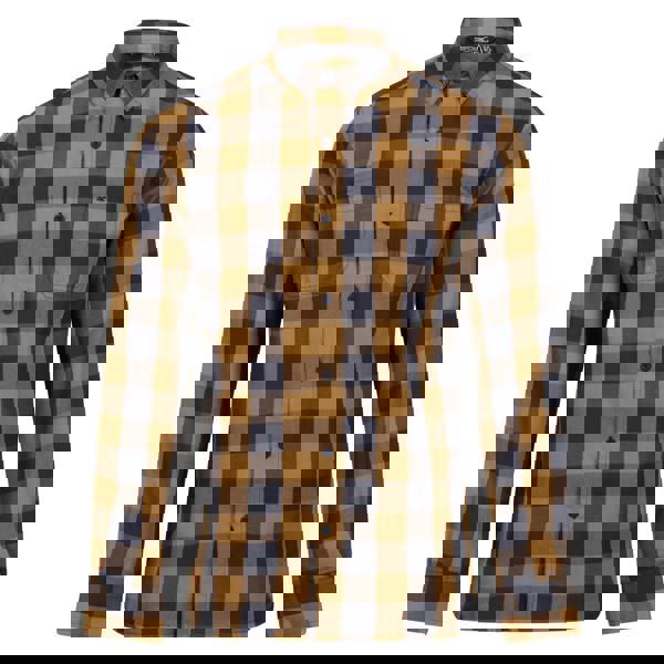 Regatta Mens Lance Checked Shirt - Navy/Umber - 