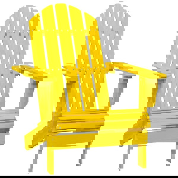 Berkfield Garden Adirondack Chair Solid Fir Wood Yellow