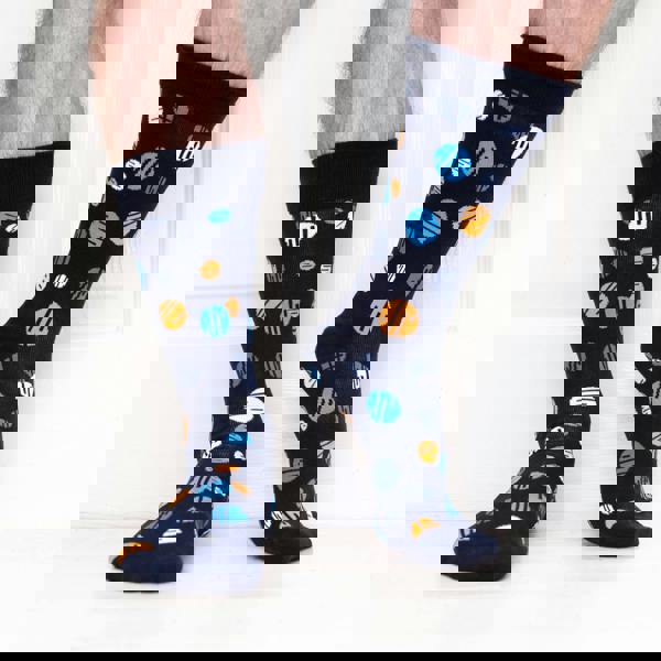 Jemsox Line Spot Design Mens Socks – Organic Cotton Crew