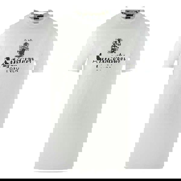 Aquascutum Mens London Aldis Logo T-Shirt - White - 