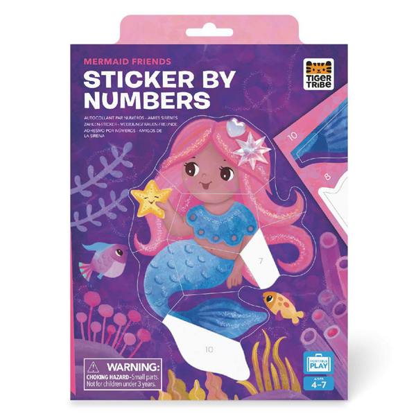 Tiger Tribe Sticker By Numbers - Mermaid Friends