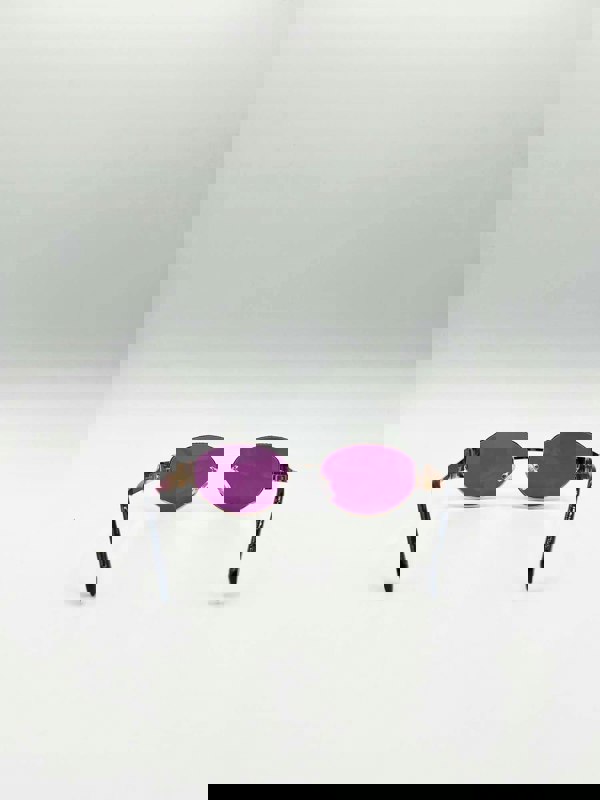 SVNX Oval Metal Frame Sunglasses in Gold Green