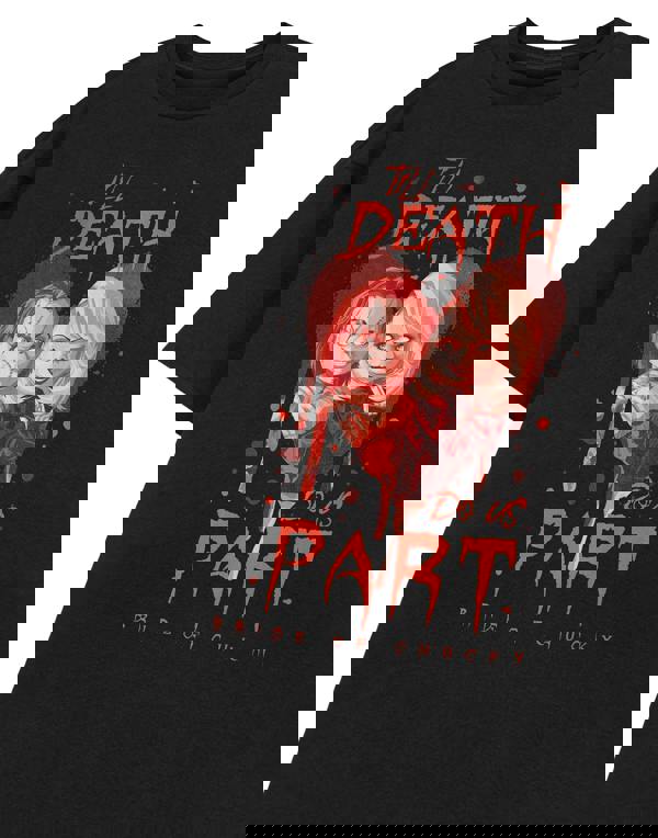 Chucky Unisex Black Heart Short Sleeved T-Shirt