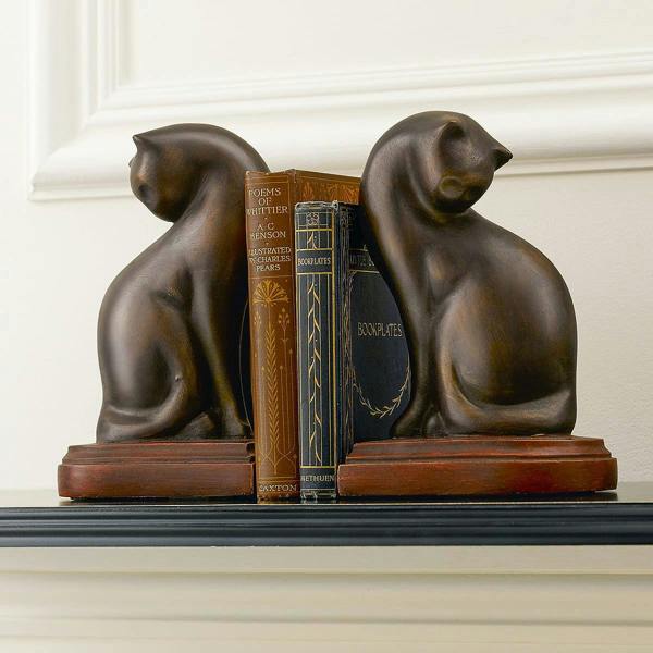 Museum Selection Art Deco Cat Bookends
