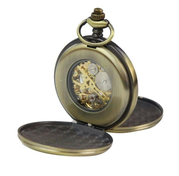 TruClothing Classic Mechanical Pocket Watch Peaky Blinders Vintage Skeleton Automatic
