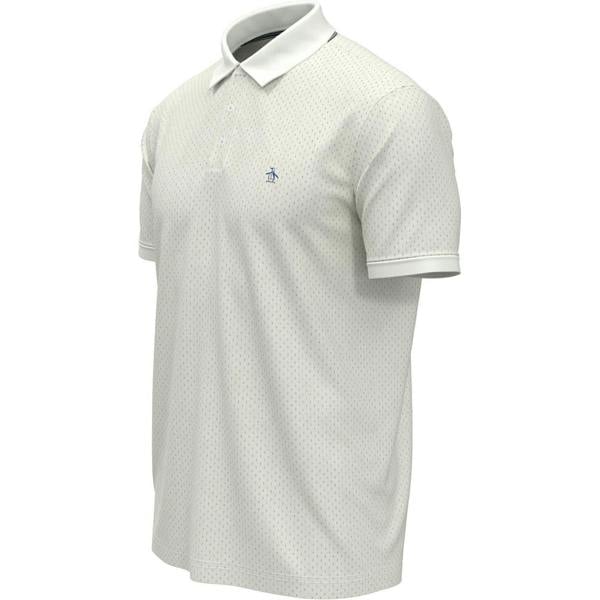 Original Penguin Mens Polka Dot Regular Polo Shirt - Bright White - 