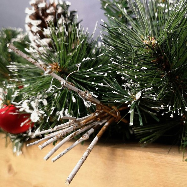 Samuel Alexander Premier 180cm (6ft) Festive Red Dressed Christmas Garland With Bows And Red Baubles
