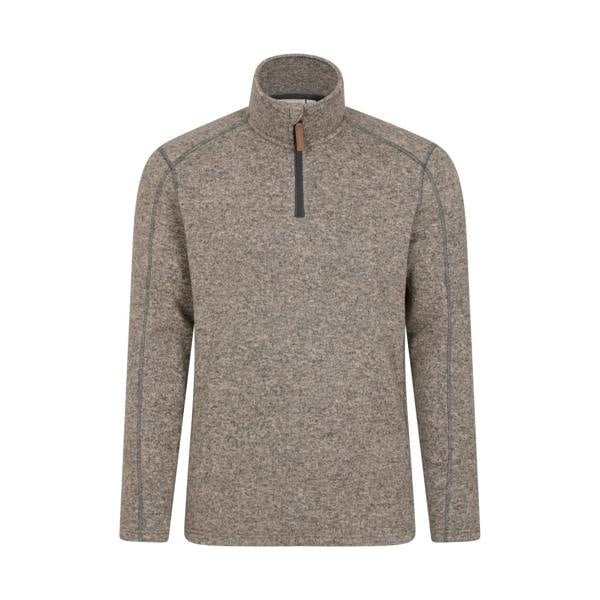 Mountain Warehouse Mens Idris II Half Zip Fleece Top - Beige