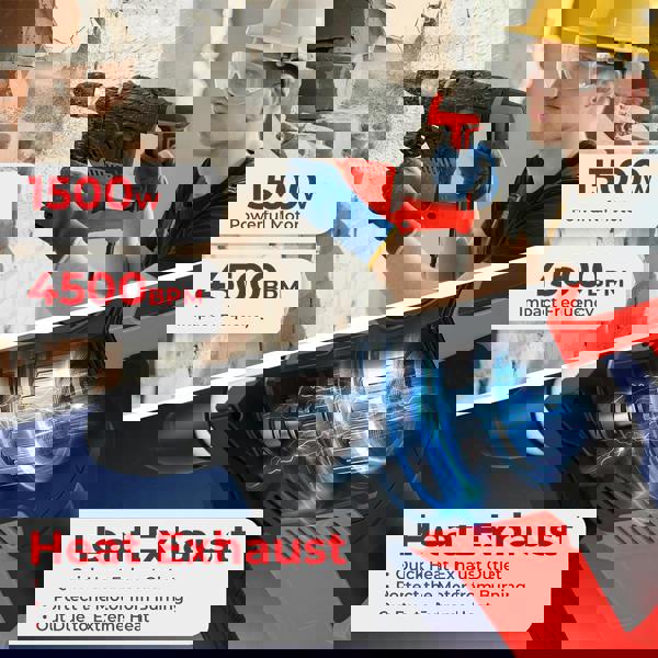 Traderight Hammer Drill Heavy Duty Corded Electric Impact Driver with Bit Set