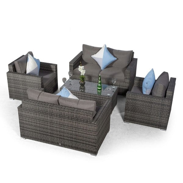 Giardino Sydney 6 Seater Rattan Conversation Sofa Set with Coffee Table