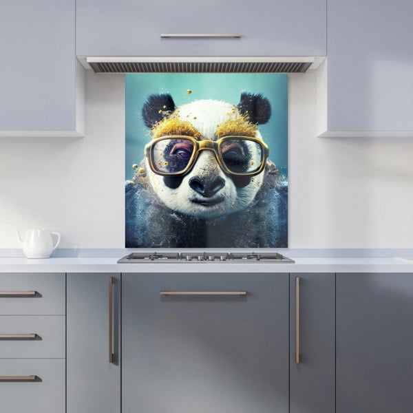 Warren Reed - Designer Panda With Golden Glasses Splashart Kitchen Splashback