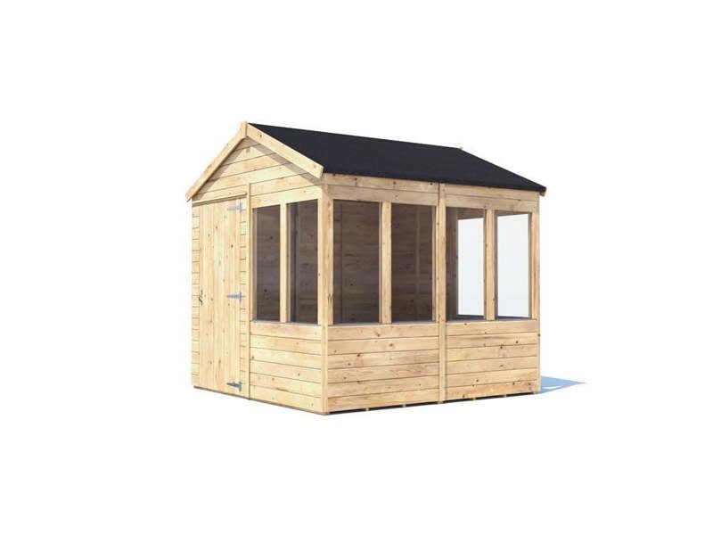Dunster House Potting Shed Apex Roof W8' x D8' (W2.4m x D2.4m) Superfelt, Overlord Modular
