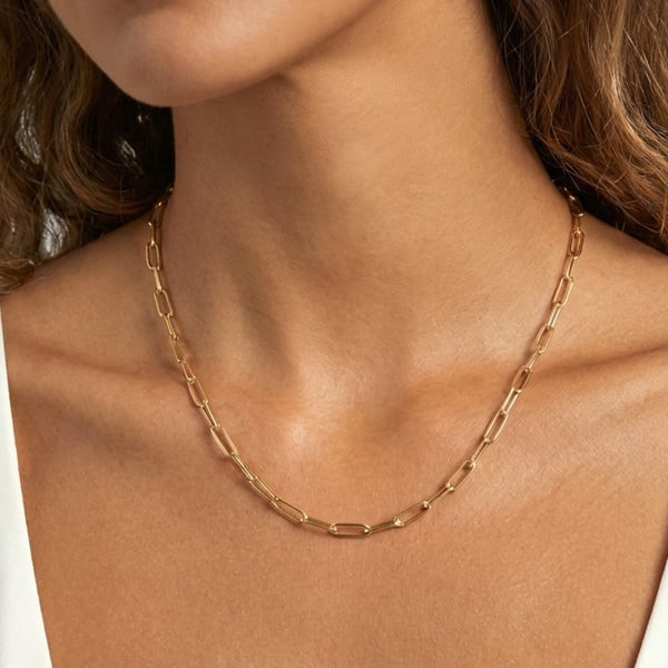 MUCHV 4mm Link Chain Necklace