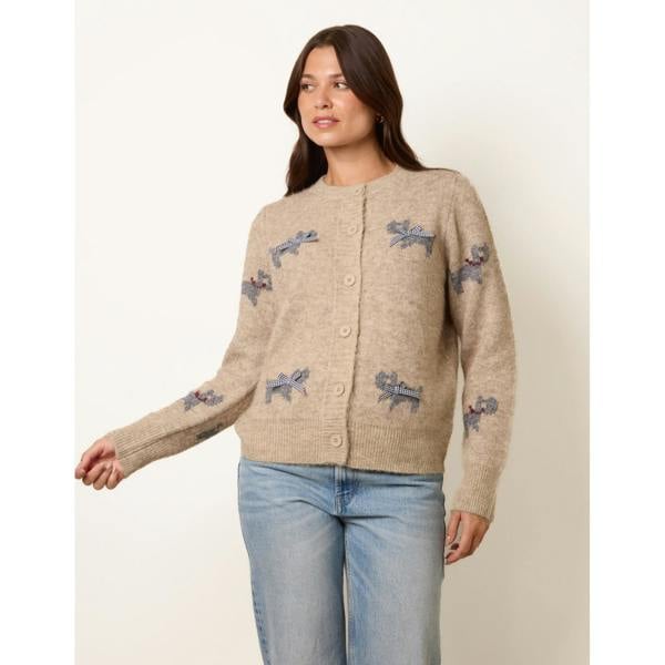Blue Vanilla Dog Button Down Cardigan With Bows
