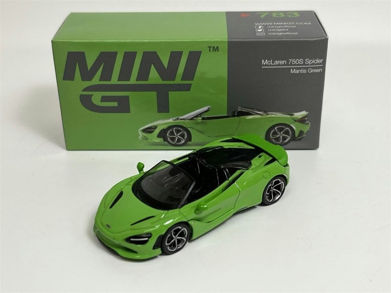 Mini GT McLaren 750S Spider Mantis Green LHD 1:64 Scale MGT00783L