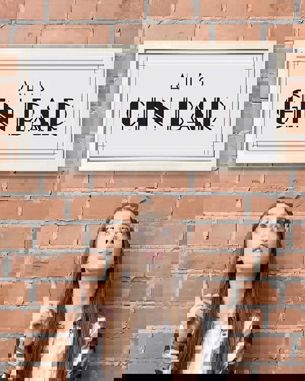 Personalised Gin Bar Wall Art Print - Custom Framed Boozy Decor