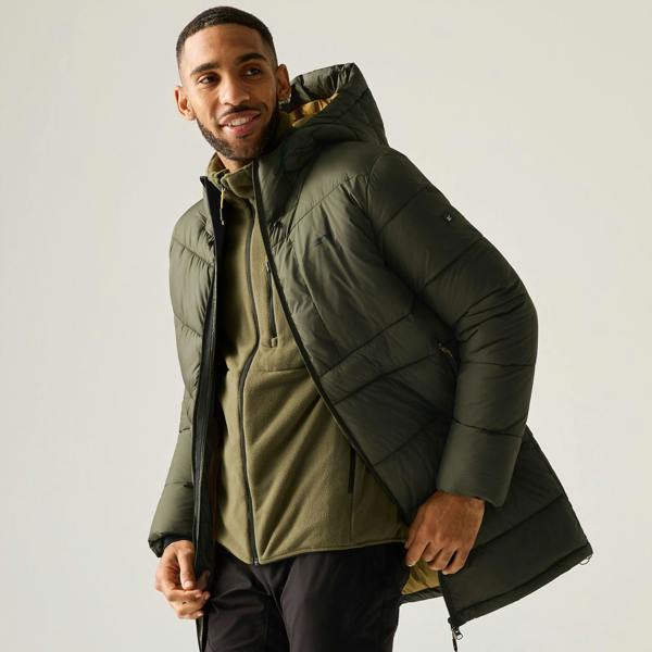 Regatta Mens Browen Padded Jacket - Dark Khaki/Wood Brown