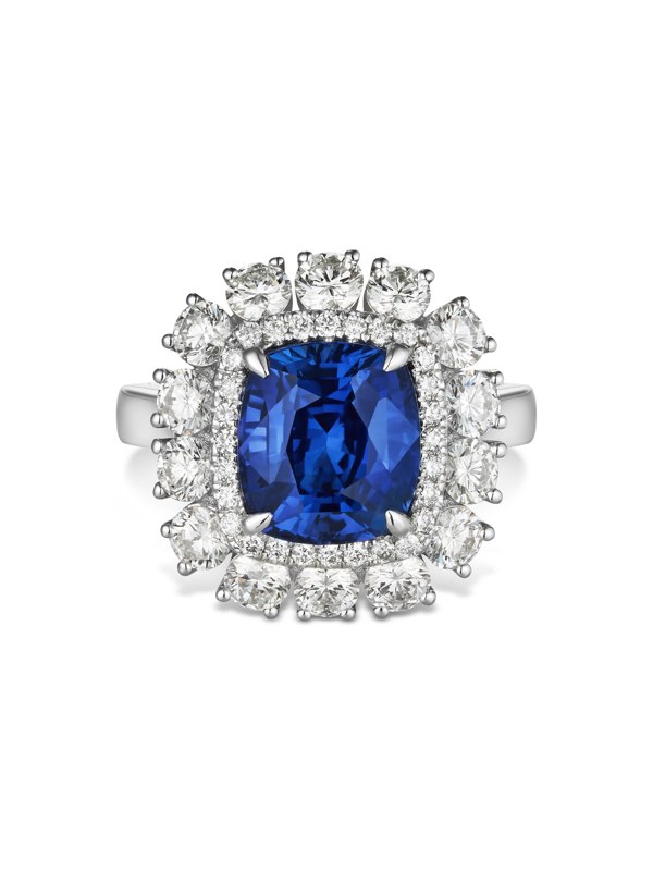 Gemdaia Convertible 5ct Ceylon Royal Blue Sapphire Ring