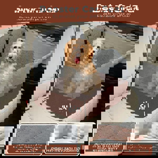 Skylos Dog Booster Car Seat for Small to Medium Pets up to 35 lbs Portable Grey