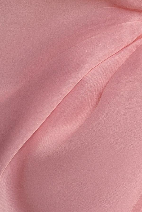 Organza Bow One Shoulder Scuba Crepe Maxi Dress - Blush Pink DR4812