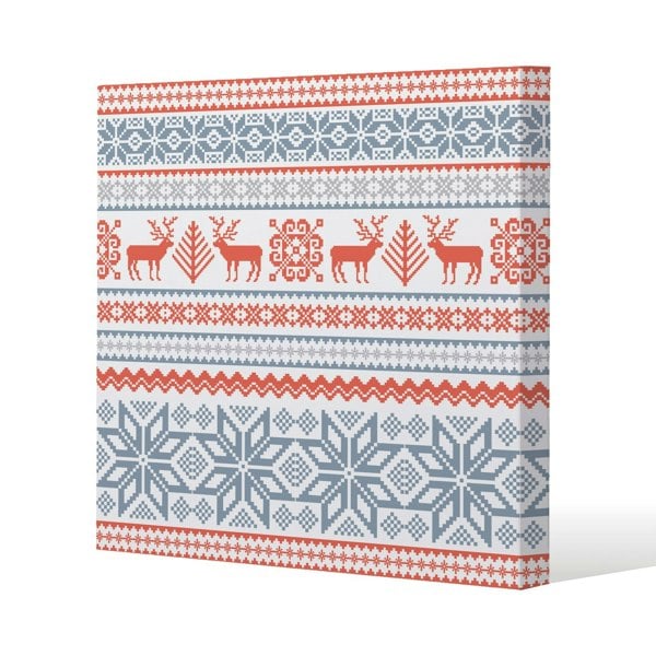 Benjamin Tate Design Christmas background with deer (canvas)