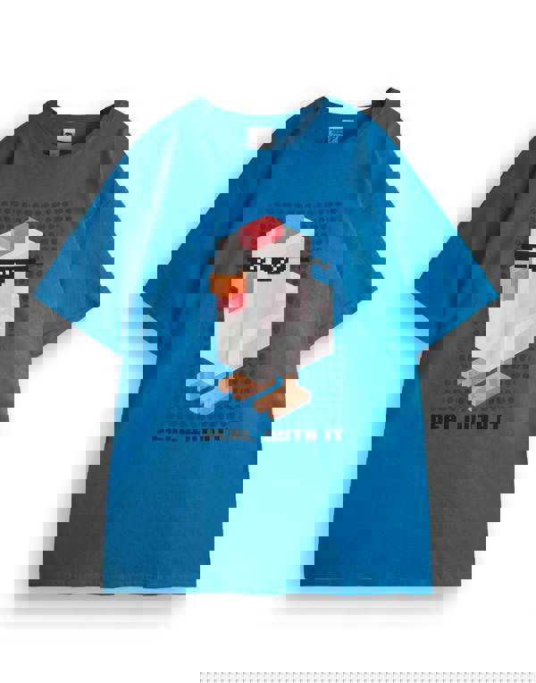 Crossy Road Boys Blue Short Sleeved T-Shirt