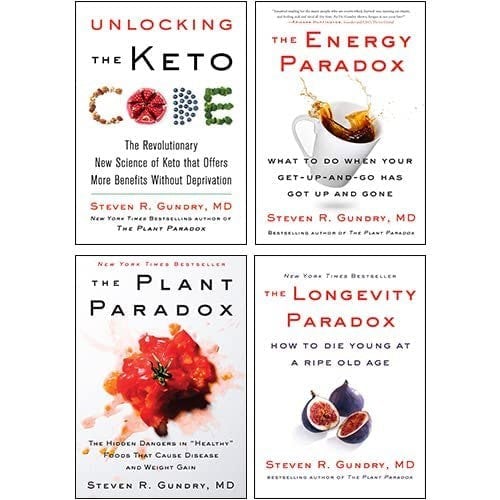 Dr Steven R Gundry MD 4 Book Set The Plant Paradox, The Longevity Paradox, The Energy Paradox & more