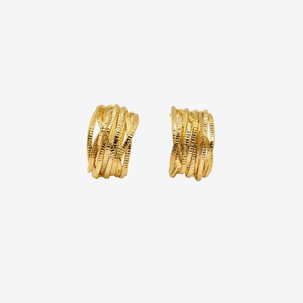 Uchi & Soto Kin Twisted Gold Hoops