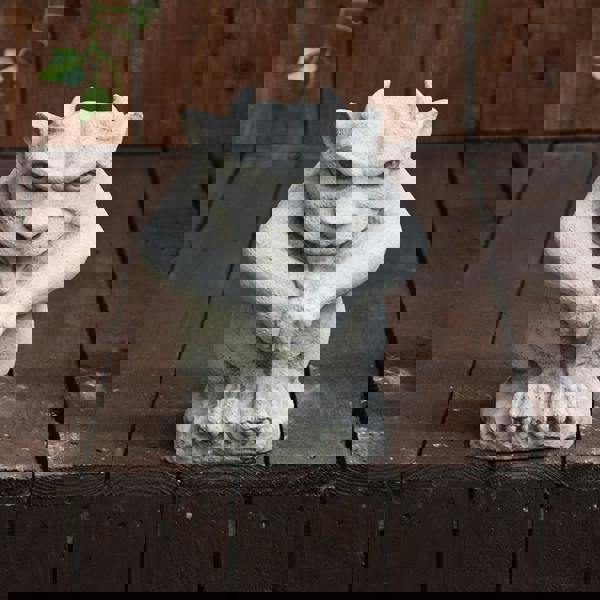 Medium Horned Stone Gargoyle Ornament