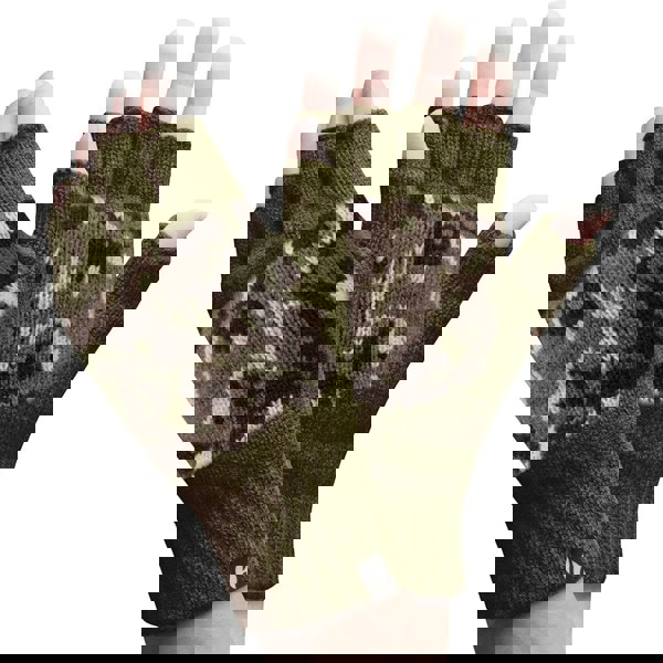 Heat Holders Mens Warm 3.2 TOG Fleece Lined Winter Thermal Fingerless Gloves