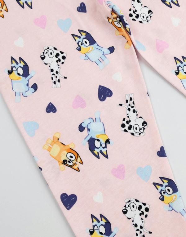 Bluey Girls Off-White Character Long Sleeve Long Leg Pyjama Set