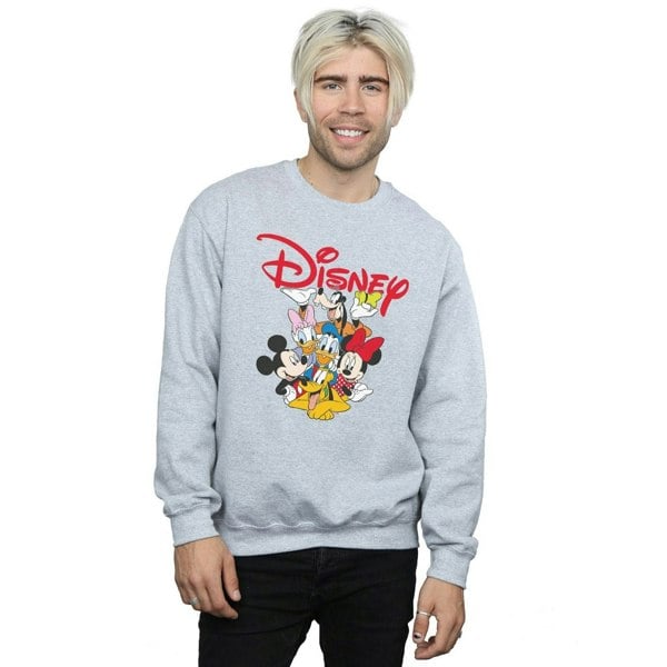 Disney Mens Mickey Mouse Crew Sweatshirt - Sports Grey