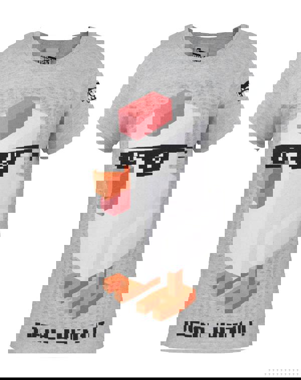 Crossy Road Girls Grey Deal With It Short Sleeved T-Shirt