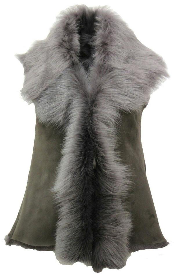 Infinity Leather Women's Toscana Sheepskin Short Gilet-Denver